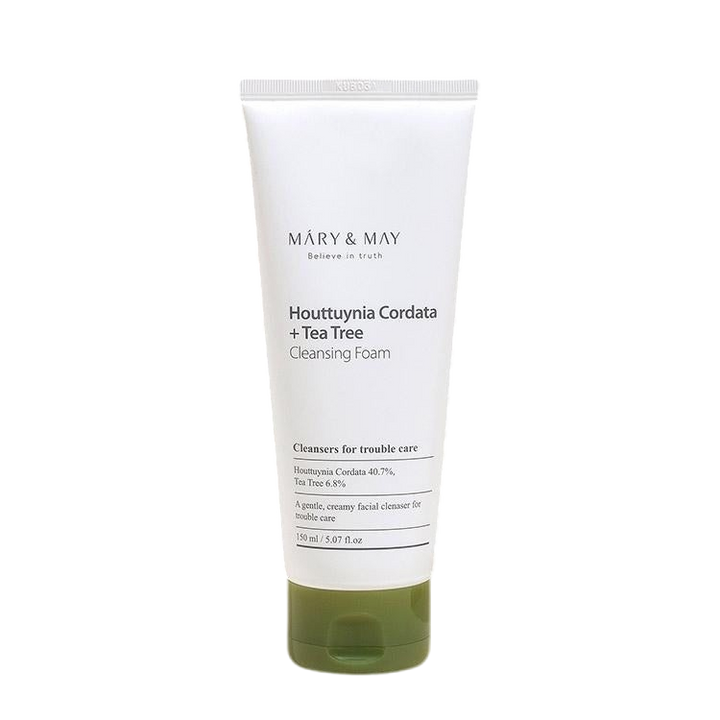 [MARY&MAY] Houttuynia Cordata + Tea Tree Cleansing Foam - 150ml BLACK FRIDAY, Blemish, cleansing, cleansing foam, foam, Hyaluronic, marynmay, new year deal, skincare, tea tree, teatree, vegan, SKIN CARE, Cleansers, Face Wash