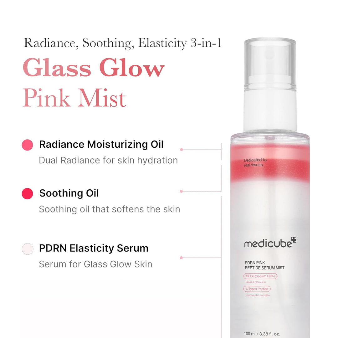 MEDICUBE PDRN Pink Glutathione Serum Mist 100ml KEY INGREDIENTS