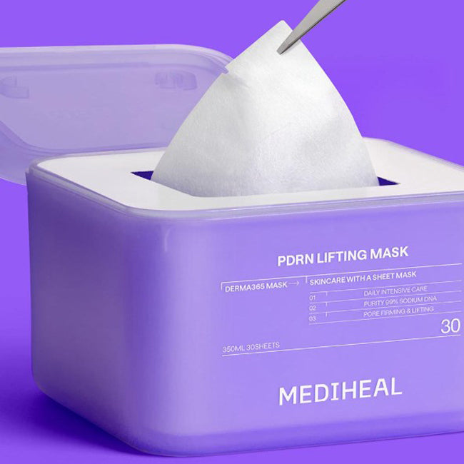 MEDIHEAL Derma 365 PDRN Lifting Mask 30ea 350ml new, Niacinamide, SKIN CARE, Face Masks