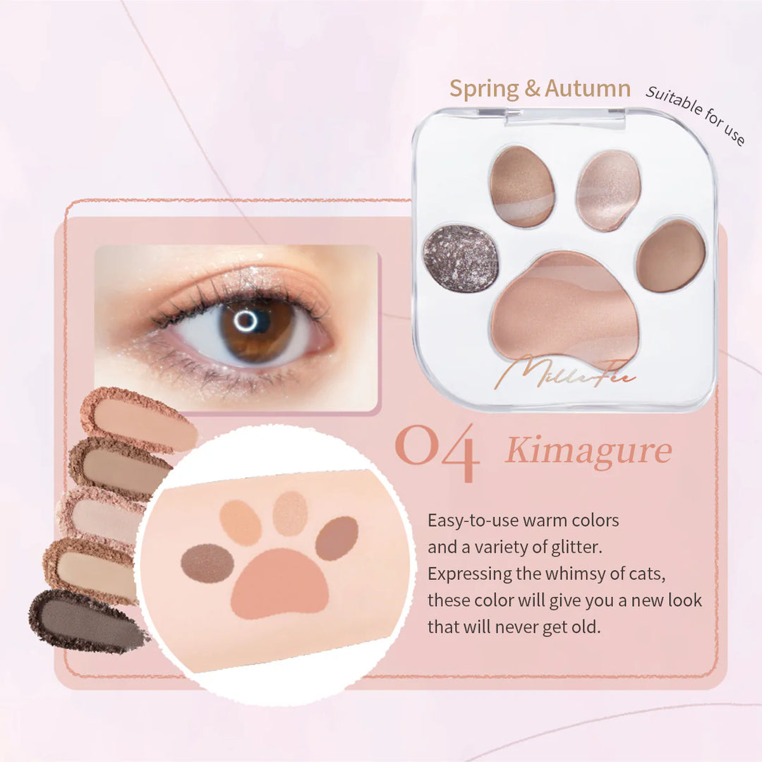 MILLEFEE Meow Paws Eyeshadow Palette - 04 Kimagure