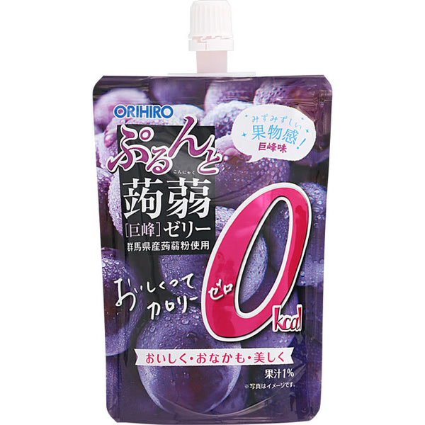 ORIHIRO Plandu Purunto Konjac Jelly Zero Calorie 130g  grape