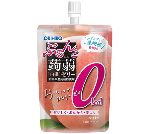 ORIHIRO Plandu Purunto Konjac Jelly Zero Calorie 130g peach