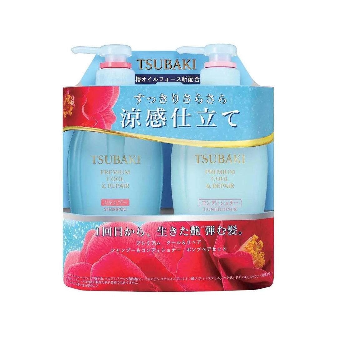 SHIDEIDO TSUBAKI Premium Premium Cool & Repair Shampoo and Conditioner Set 450ml x 2