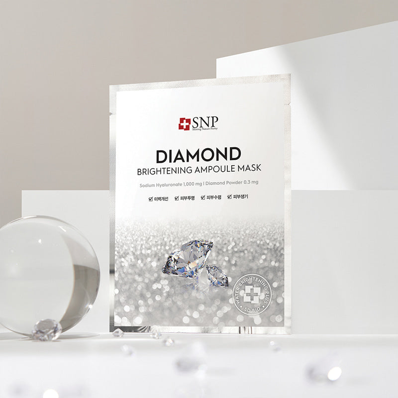 Snp Diamond Brightening Ampoule Mask 25ml x 10ea new, SKIN CARE, Face Masks