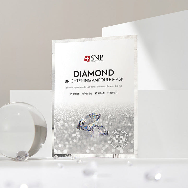 Snp Diamond Brightening Ampoule Mask 25ml x 10ea new, SKIN CARE, Face Masks