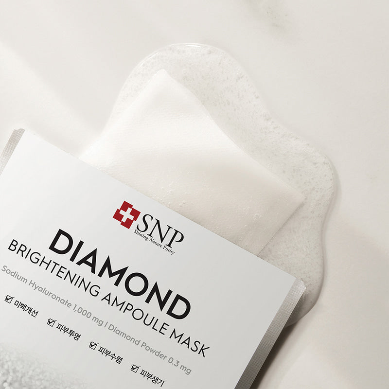 Snp Diamond Brightening Ampoule Mask 25ml x 10ea new, SKIN CARE, Face Masks