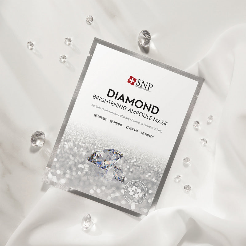Snp Diamond Brightening Ampoule Mask 25ml x 10ea new, SKIN CARE, Face Masks