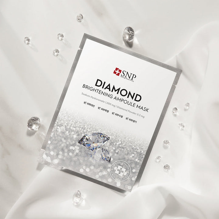 Snp Diamond Brightening Ampoule Mask 25ml x 10ea new, SKIN CARE, Face Masks