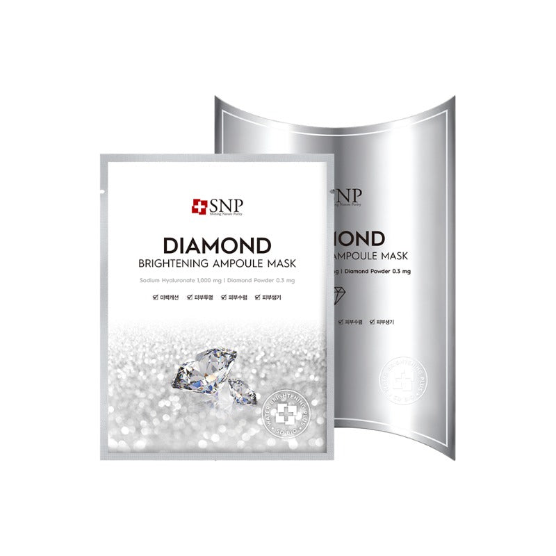 Snp Diamond Brightening Ampoule Mask 25ml x 10ea new, SKIN CARE, Face Masks