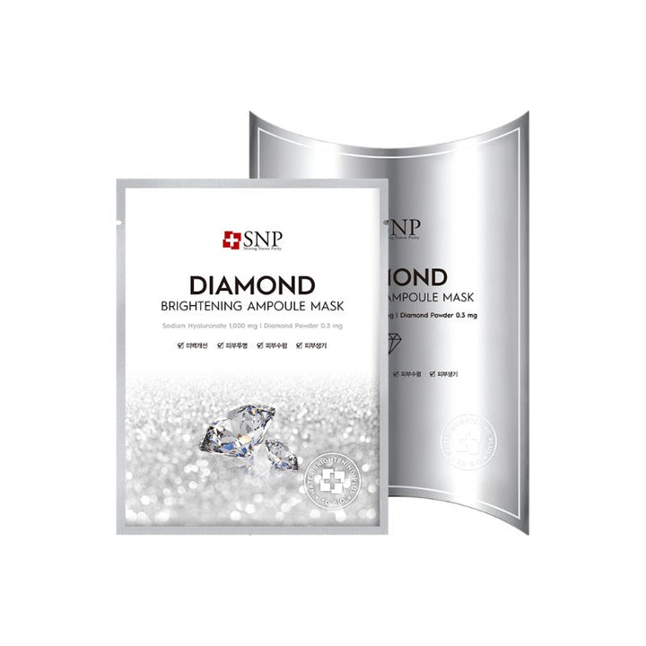 Snp Diamond Brightening Ampoule Mask 25ml x 10ea new, SKIN CARE, Face Masks