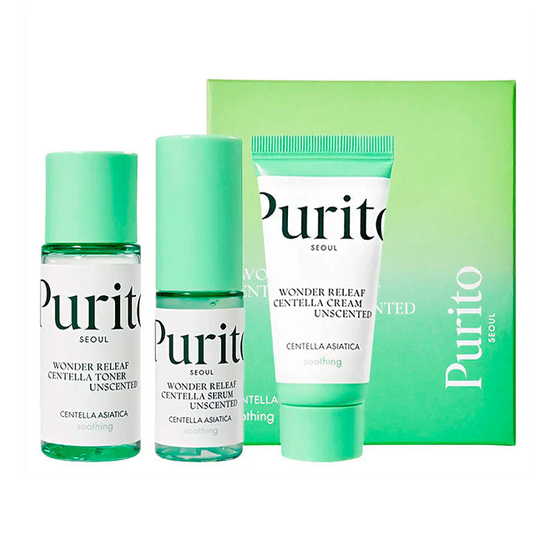 Purito Wonder Releaf Centella Mini Kit Soothing Trial Kit 3pcs