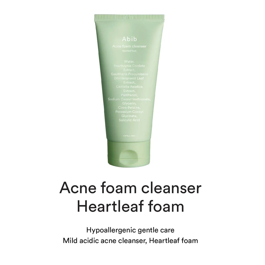 ABIB Foam Cleanser Heartleaf Foam Gentle Purifying (2 Sizes)