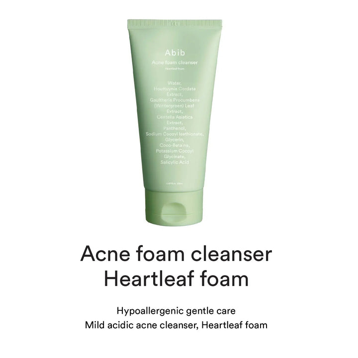 ABIB Foam Cleanser Heartleaf Foam Gentle Purifying (2 Sizes)