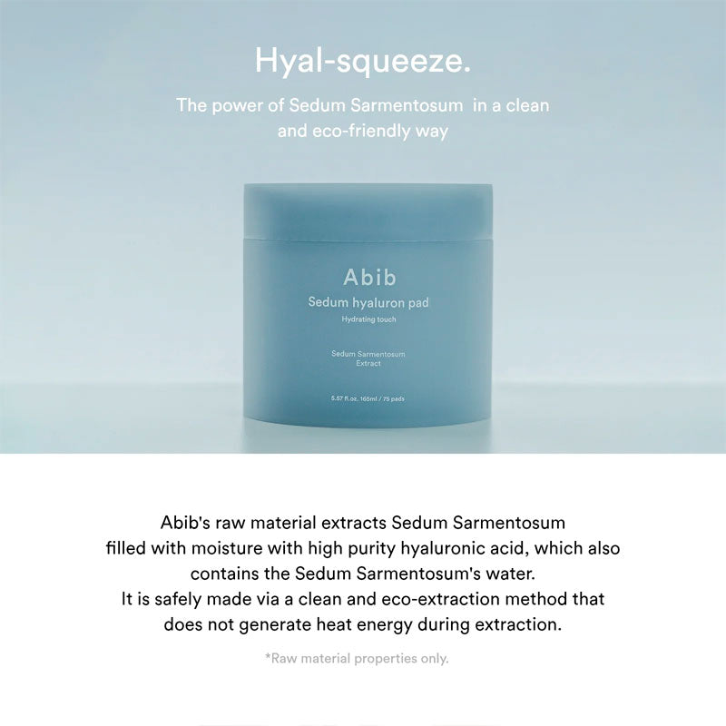 ABIB Sedum Hyaluron Pad Hydration 165ml 75pads