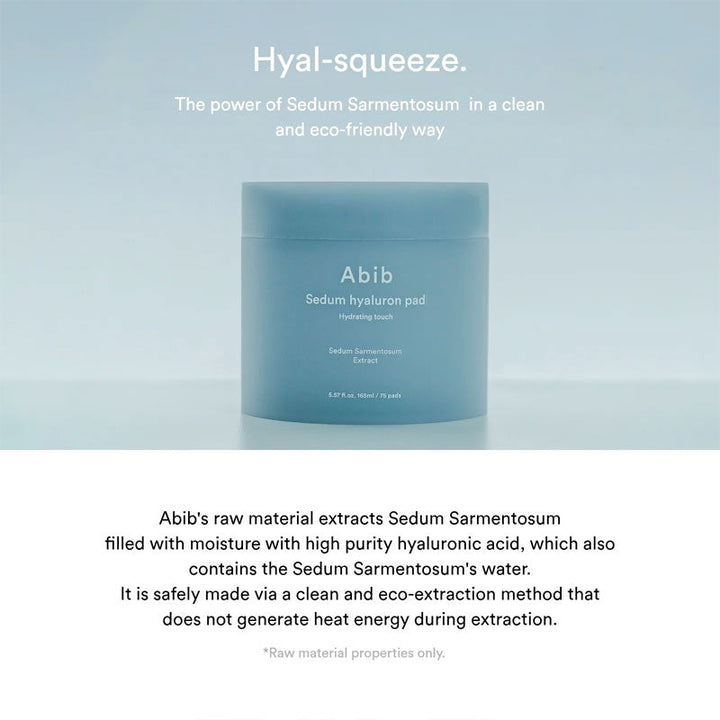 ABIB Sedum Hyaluron Pad Hydration 165ml 75pads