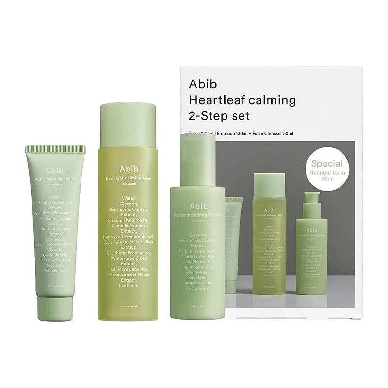 ABIB Heartleaf Calming 2 - Step Set (Toner 200ml + Emulsion 130ml + Foam Cleanser 50ml) (FINAL SALE) 1