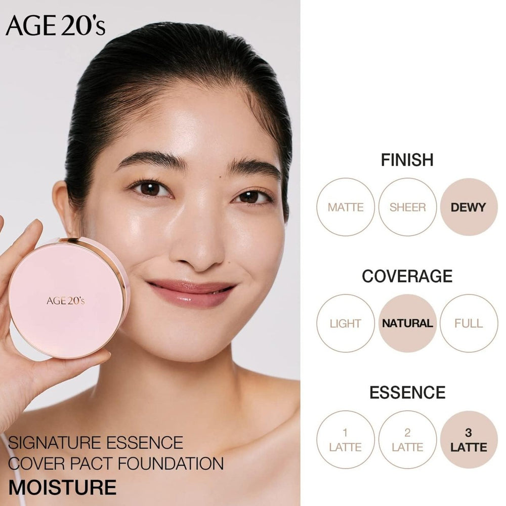 AGE 20'S Signature Essence Cover Pact Moisture 14g*2 - #23 Medium Beige (With Refill Core)) Health & Beauty oceanbuy beauty markham toronto free ship USA asian korean skincare