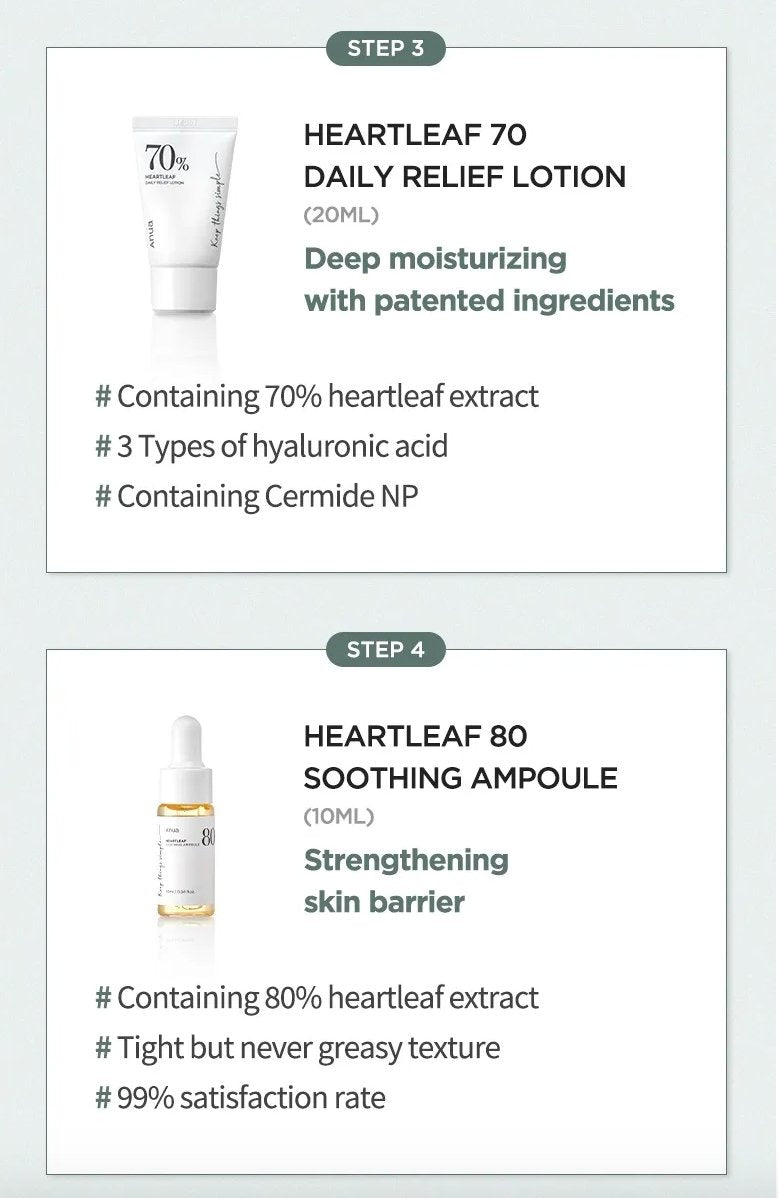 ANUA Heartleaf Soothing Trial Kit Health & Beauty oceanbuy.ca markham toronto free ship USA asian korean skincare