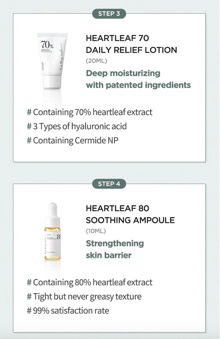 ANUA Heartleaf Soothing Trial Kit Health & Beauty oceanbuy.ca markham toronto free ship USA asian korean skincare