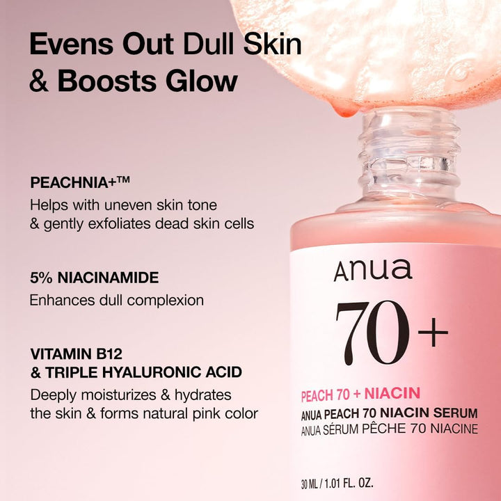 ANUA Peach 70% Niacinamide Serum 30ml Health & Beauty Kbeauty markham toronto free ship USA asian korean