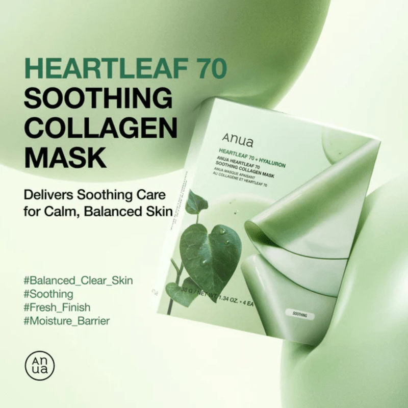 Anua Heartleaf 70 Soothing Collagen Mask 38g Mask 3