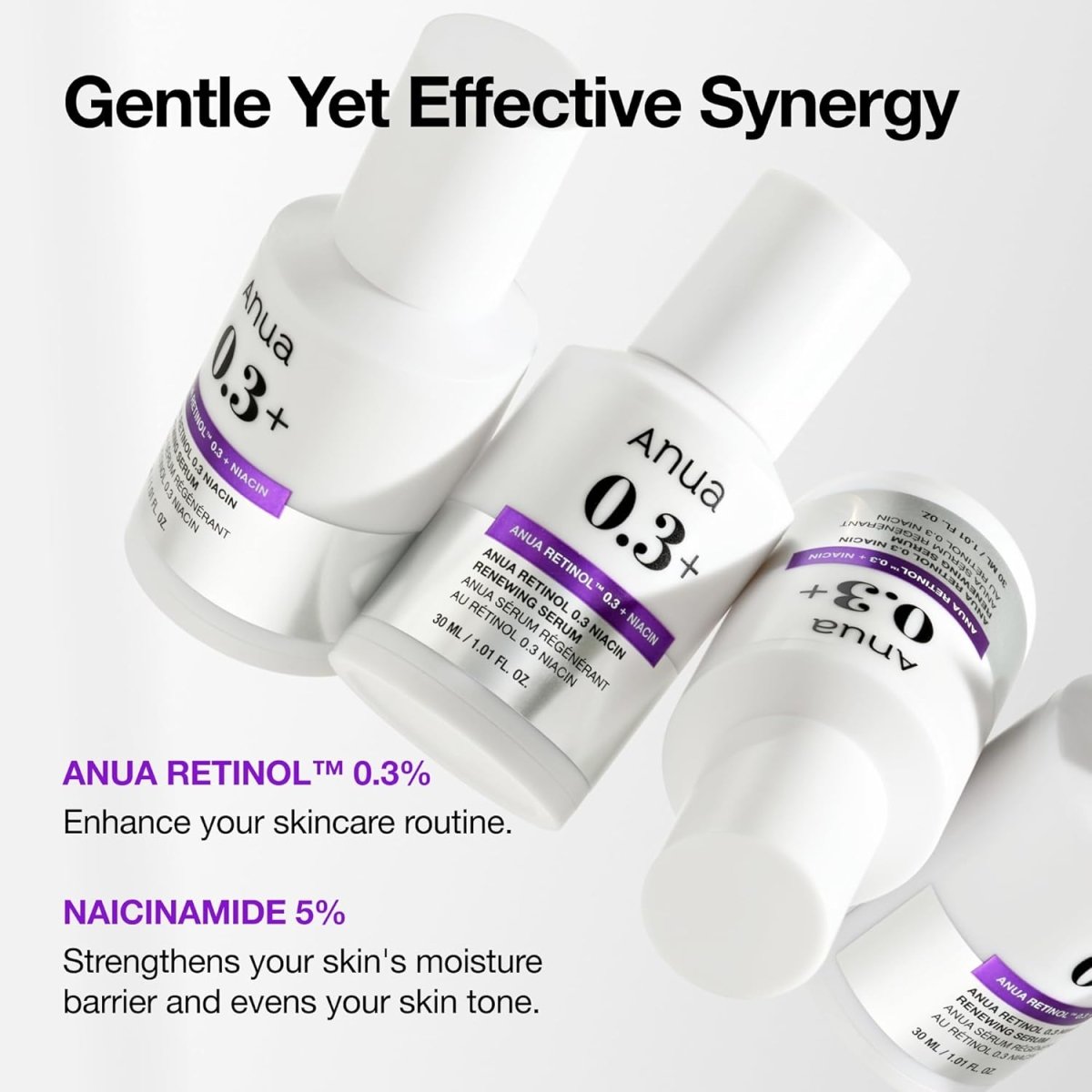 anua nano retinol 0.3 niacin renewing serum for Radiance