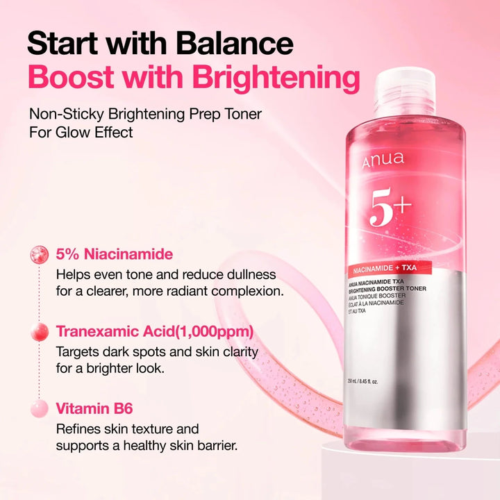ANUA Niacinamide TXA Brightening Booster Toner 250ml Toner & Essence 9