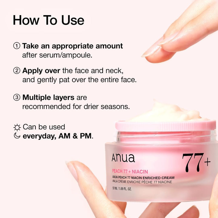 ANUA Peach 77 Niacin Enriched Cream 50ml Health & Beauty 8