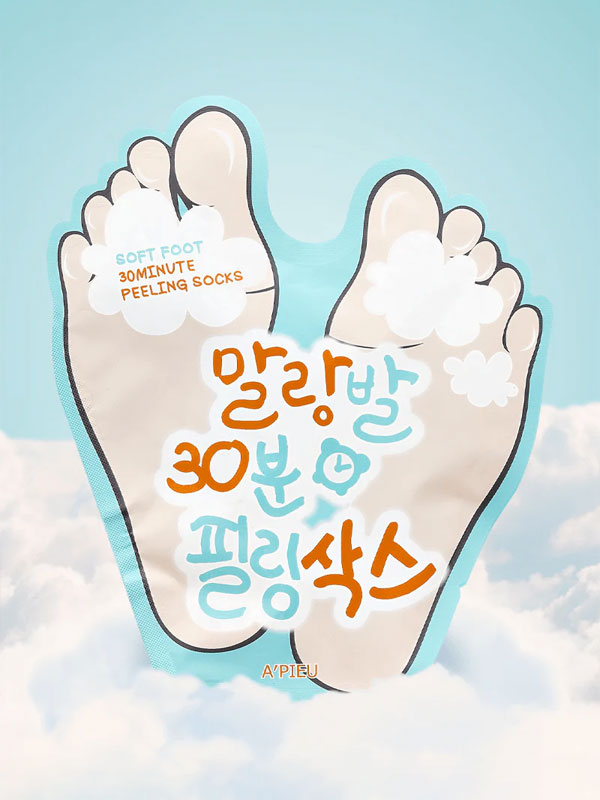APIEU Soft Foot 30 minutes Peeling Socks Foot Peel 40ml SKIN CARE, Treatments, Exfoliators, Korean Foot Peel, Exfoliating Socks, Foot Mask, Soft Feet, Callus Removal, Hydrating Foot Care, A'pieu Body