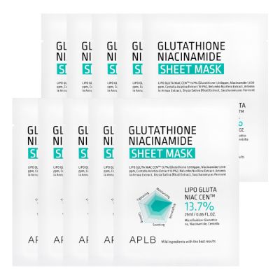 APLB Glutathione Niacinamide Brightening Sheet Mask Sheet Mask 1