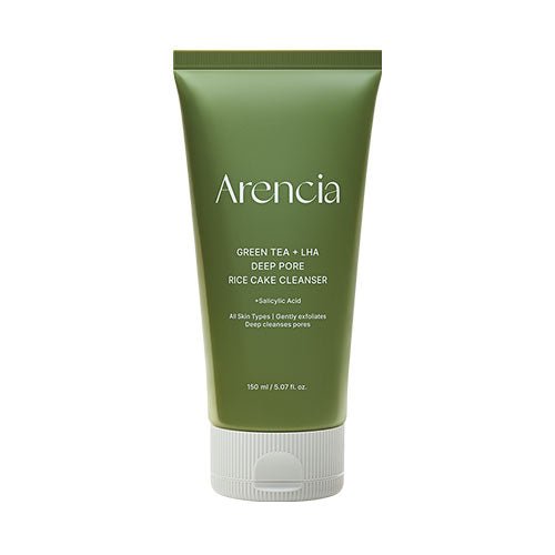 ARENCIA Green Tea + LHA Deep Pore Rice Cake Cleanser 150ml Facial Cleanser 1