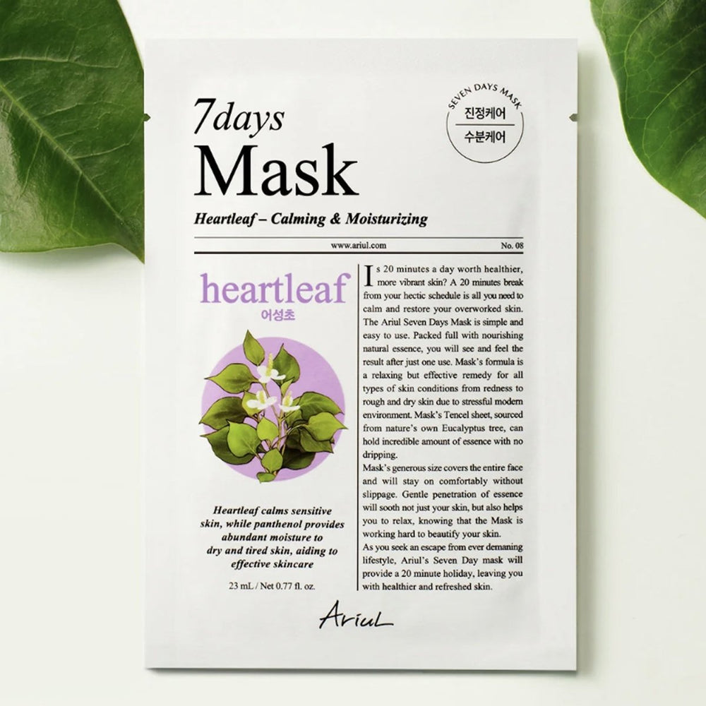 ARIUL 7 Days Mask 1Pcs - Heartleaf P Health & Beauty oceanbuy beauty markham toronto free ship USA asian korean skincare