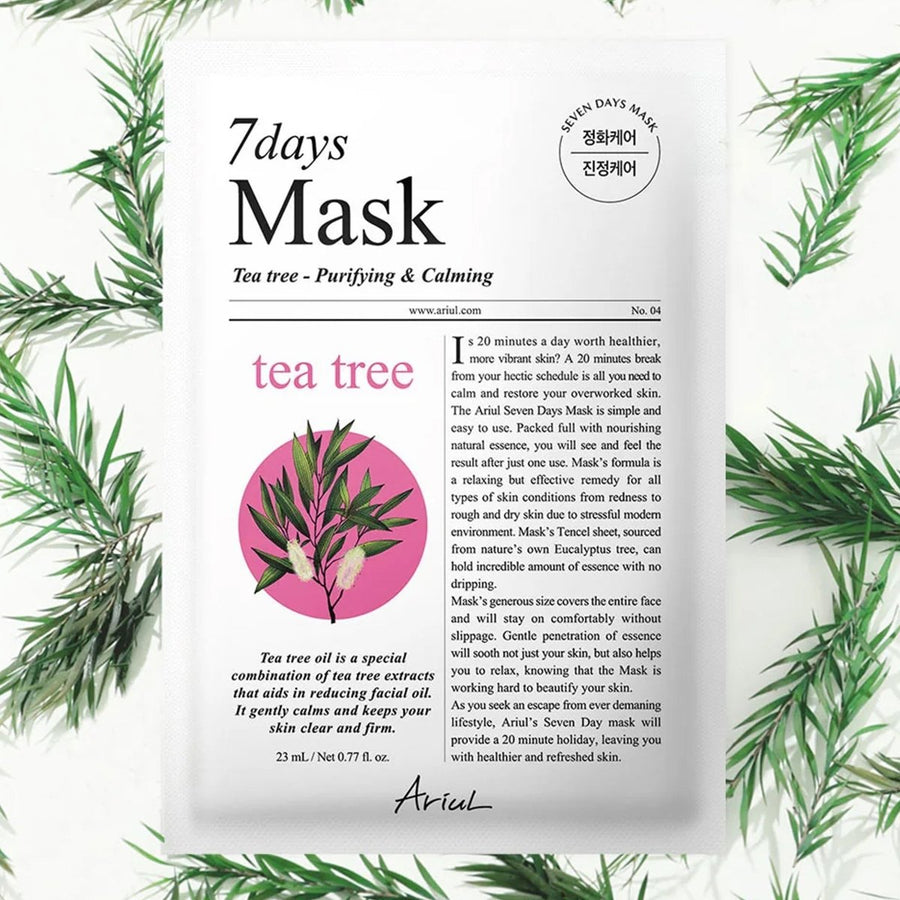 ARIUL 7 days Mask 7Pcs - Tea Tree M Health & Beauty oceanbuy beauty markham toronto free ship USA asian korean skincare