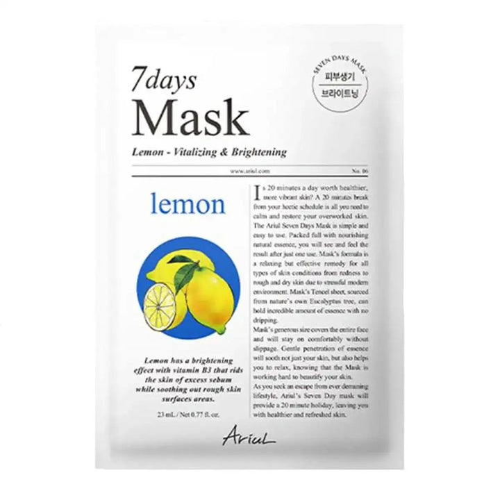 ARIUL 7 Days Mask 1Pcs - Lemon C Health & Beauty 1