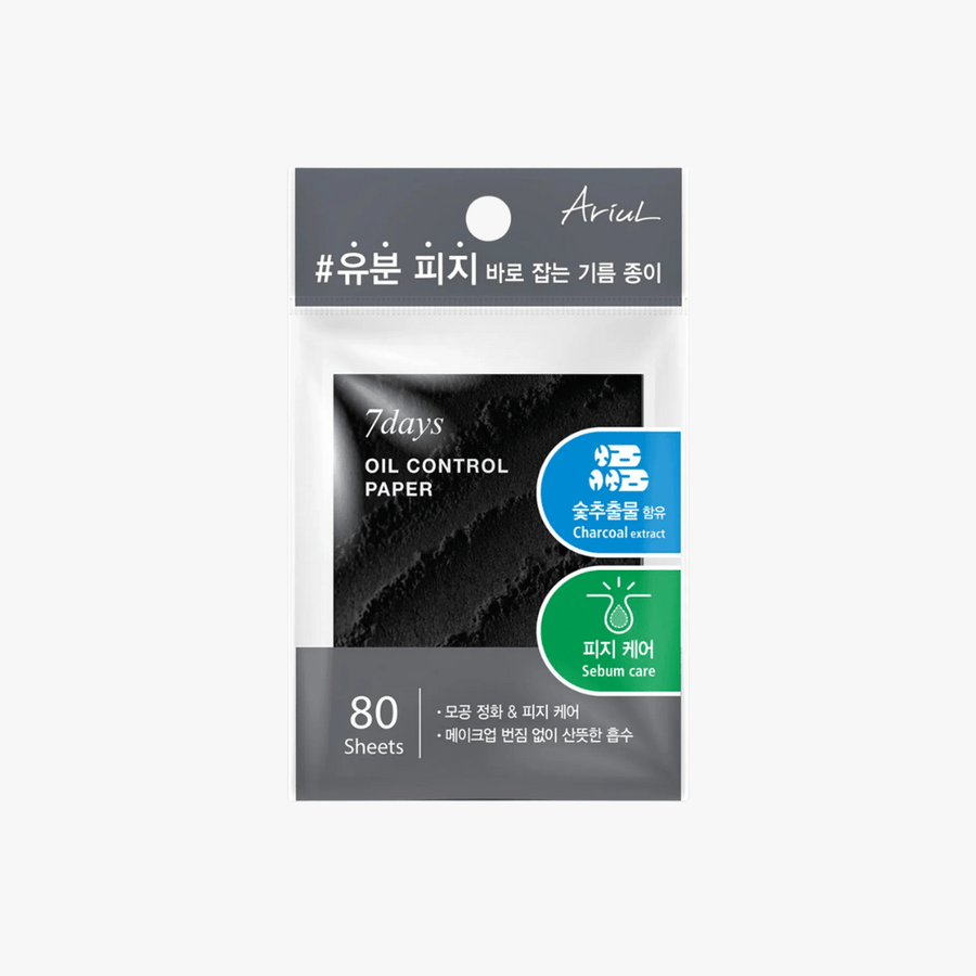 ARIUL 7day Oil Paper Charcoal 80 sheets Skin Care Tool 1