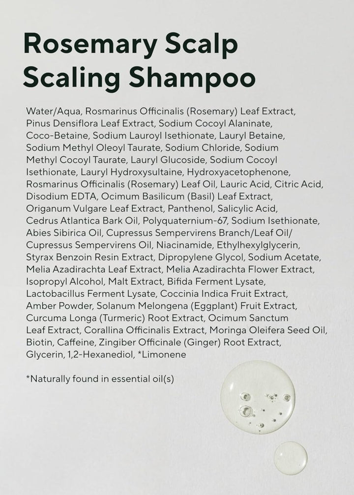 AROMATICA Rosemary Scalp Scaling Shampoo 400ml Hair Care Kbeauty markham toronto free ship USA asian korean