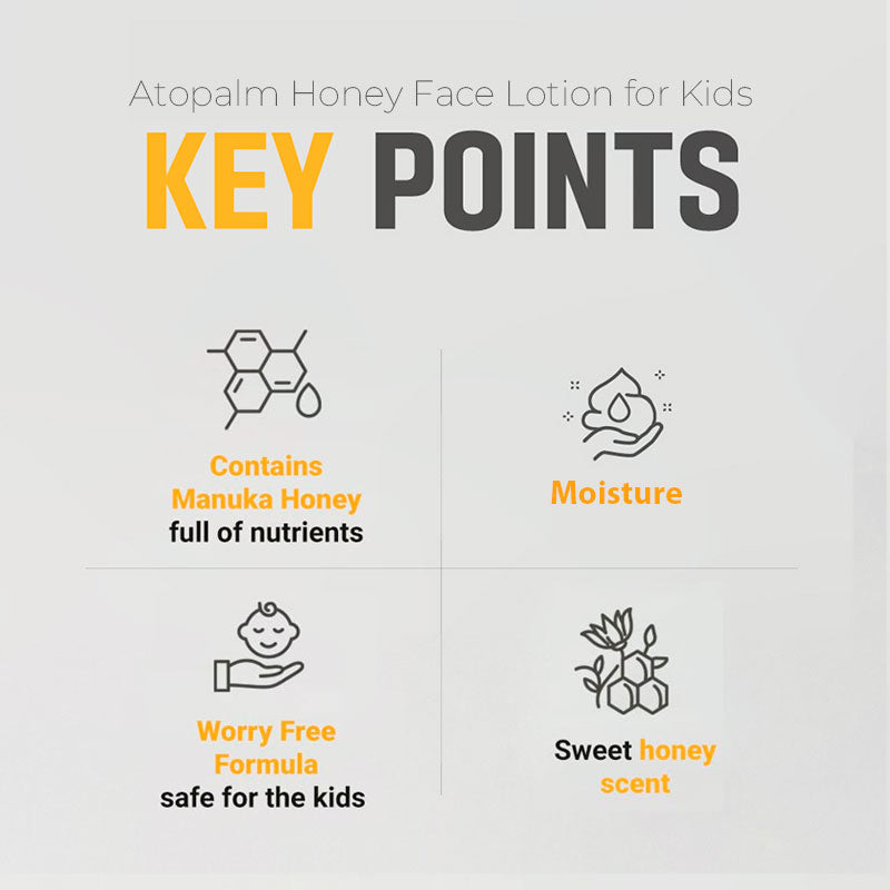 Atopalm Honey Face Lotion for Kids - Manuka Honey - 150ml SKIN CARE, Moisturizers, Facial Moisturizers, Korean Kids Skincare, Manuka Honey Lotion, Sensitive Skin Moisturizer, Hydrating Face Lotion, Skin Barrier Support, Children's Skincare, Atopalm