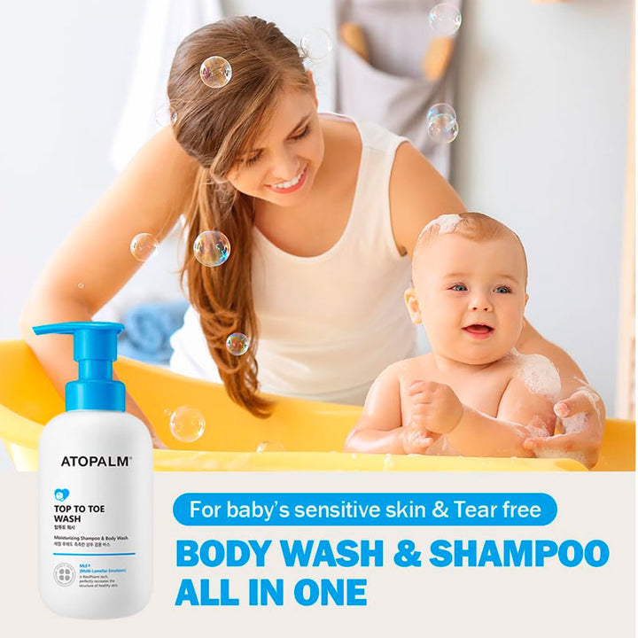Atopalm Top to Toe Wash Hair and Body Cleanser 300ml Atopalm, Body Wash, Hair Cleanser, Korean Skincare, Ceramide Body Care, Hydrating Cleanser, Sensitive Skin Body