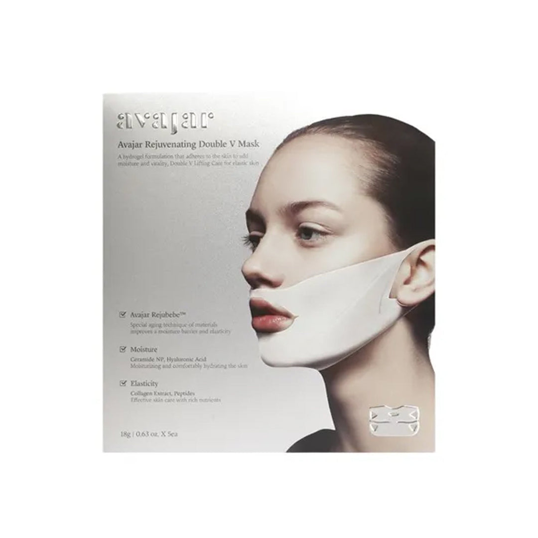 avajar Rejuvenating Double V Mask 18g x 5ea new, SKIN CARE, Face Masks