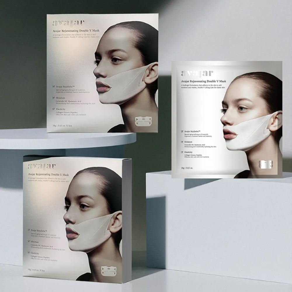 avajar Rejuvenating Double V Mask 18g x 5ea new, SKIN CARE, Face Masks