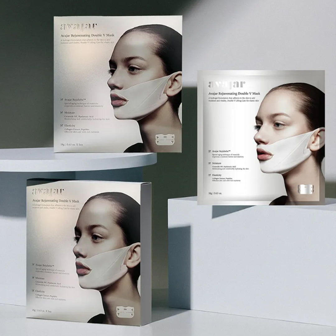 avajar Rejuvenating Double V Mask 18g x 5ea new, SKIN CARE, Face Masks