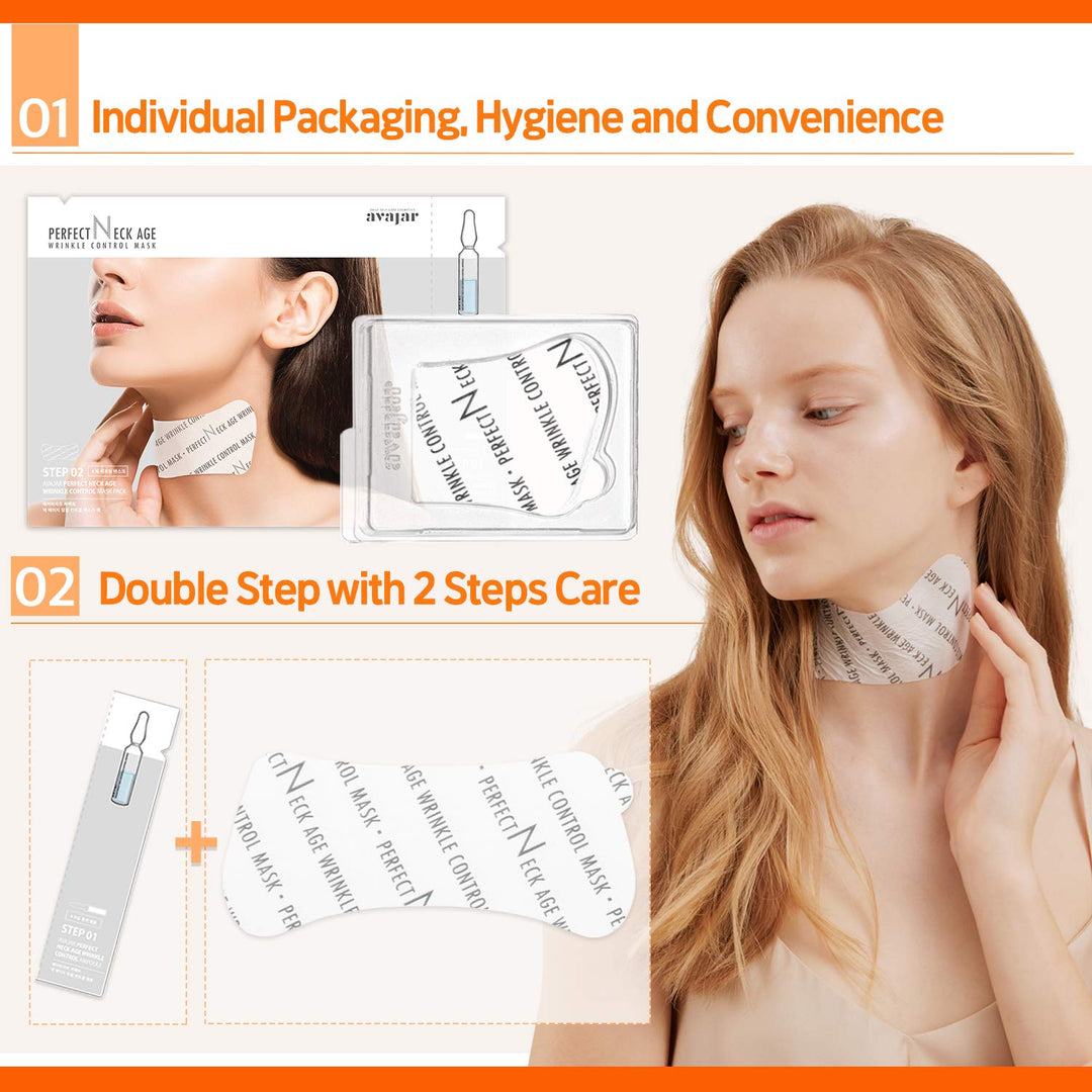 avajar Rejuvenating Neck Wrinkle Control Mask 5g x 5ea new