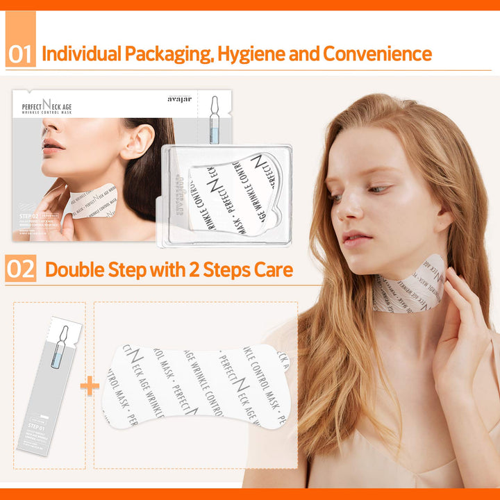 avajar Rejuvenating Neck Wrinkle Control Mask 5g x 5ea new