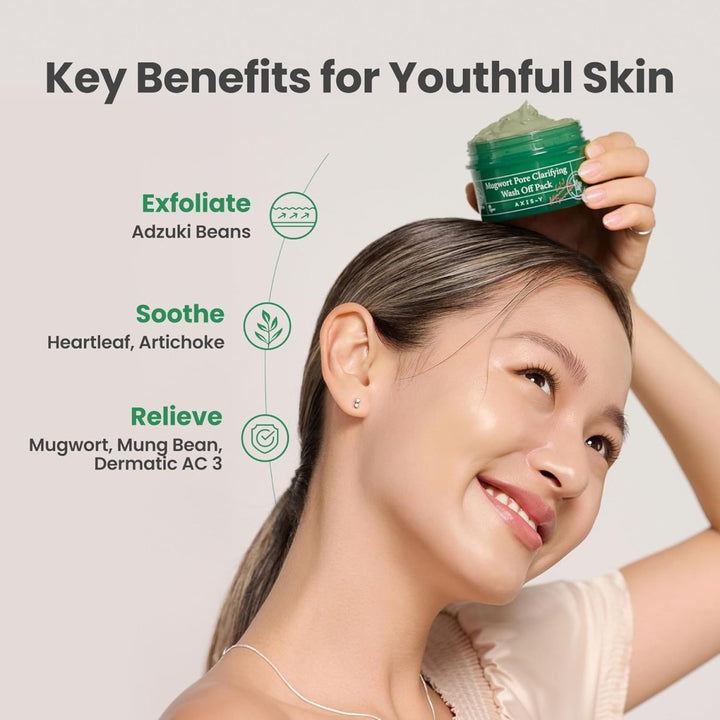 AXIS - Y Mugwort Pore Clarifying Wash Off Pack 100ml Health & Beauty 5