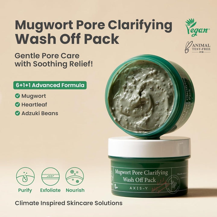 AXIS - Y Mugwort Pore Clarifying Wash Off Pack 100ml Health & Beauty 9