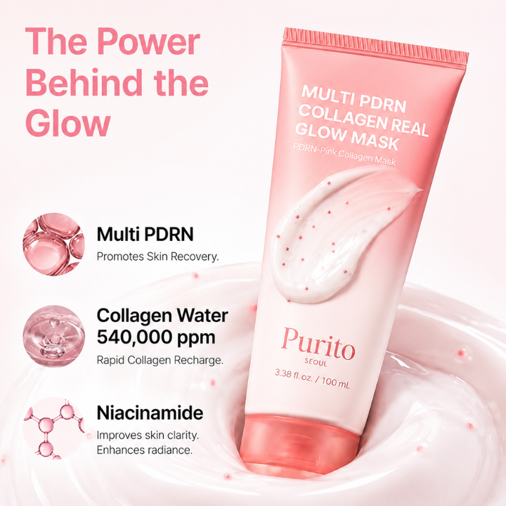 Purito Multi PDRN Collagen Real Glow Mask 100ml MAKEUP, Eyes, Eyebrow