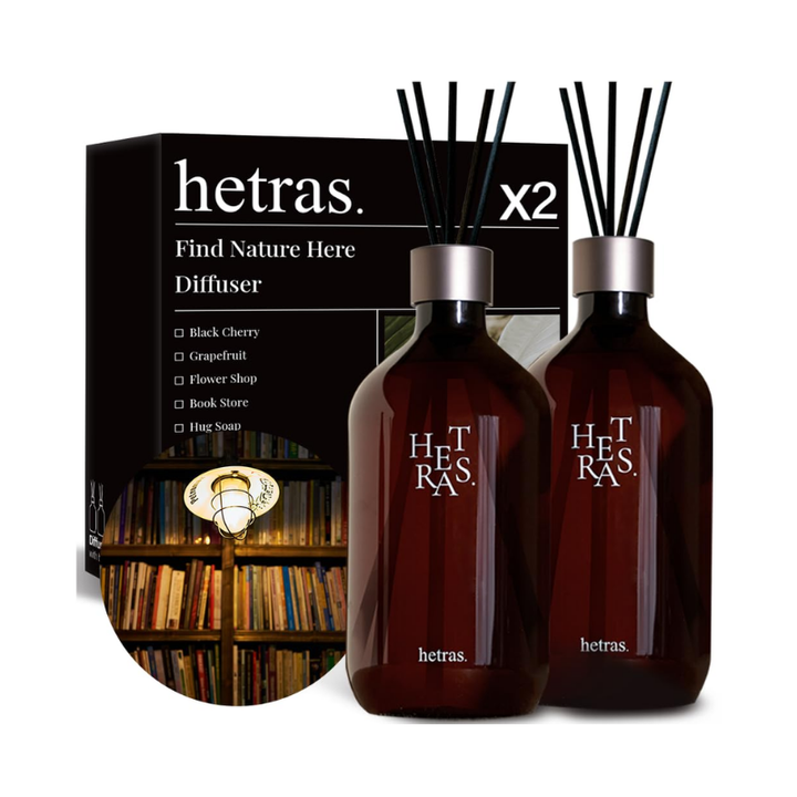 HETRAS Premium Diffuser Hotel Wood 500ml x 2