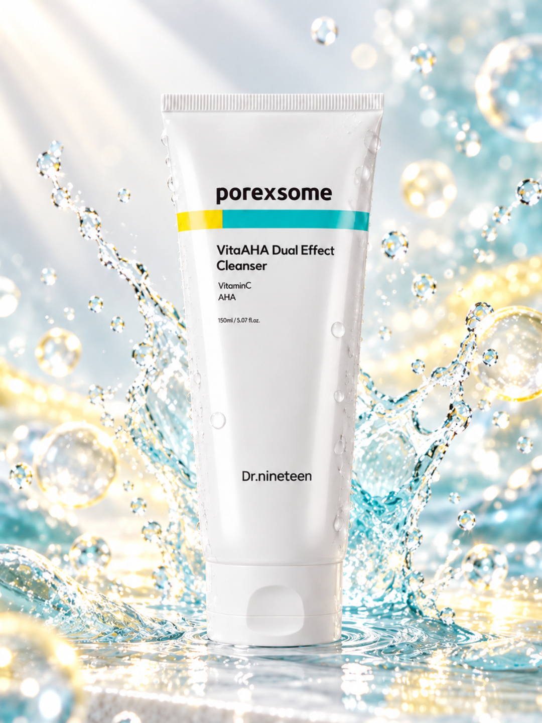 Dr.nineteen PoreXsome VitaAHA Dual Effect Cleanser 150ml SKIN CARE, Cleansers, Face Wash