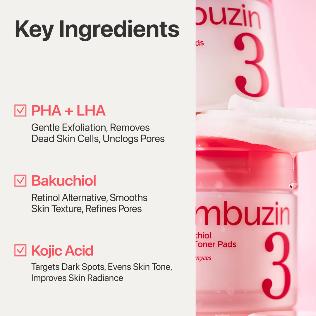 Numbuzin No.3 Bifida Bakuchiol Exfoliating Toner Pads 190ml / 70 pads SKIN CARE, Toners, Toner Pads