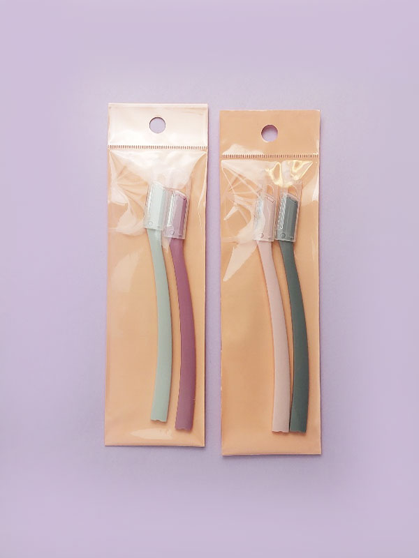 BAdeline Eyebrow Razors - Eyebrow and Facial Hair Removal 2P MAKEUP, Eyes, Eyebrow, Eyebrow Razors, Facial Hair Removal, Dermaplaning Tool, Peach Fuzz Remover, K-Beauty Grooming, Smooth Skin, Beauty Accessories